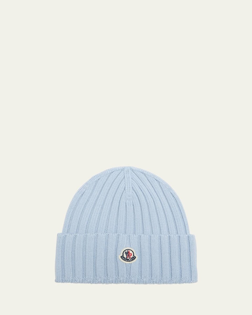 Ribbed Wool Beanie w/ Logo